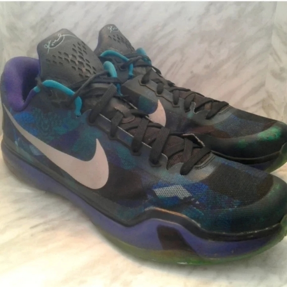 Nike Kobe Bryant X 10 Low Peach Jam Overcome Emerald Purple 705317-305 MEN'S 18 - Picture 2 of 7